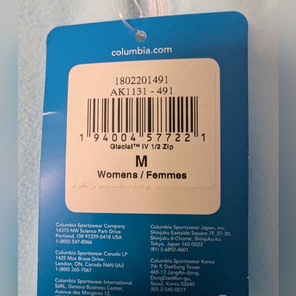 NWT - Columbia - Women's Light Blue Glacial IV Quarter-Zip - Picture 4 of 7